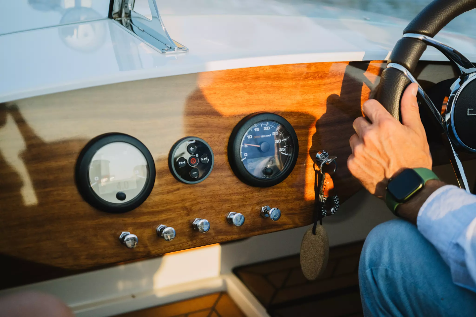dashboard of the boat